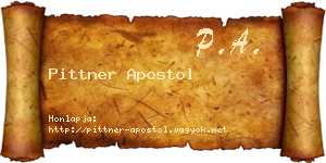 Pittner Apostol névjegykártya
